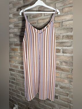 Striped Sleeveless Dress in Pastel Stripes